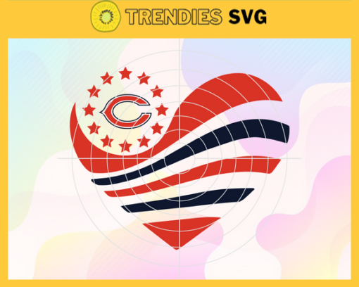 Chicago Bears Heart NFL Svg Chicago Bears Chicago svg Chicago Heart svg Bears Bears svg Design 1748