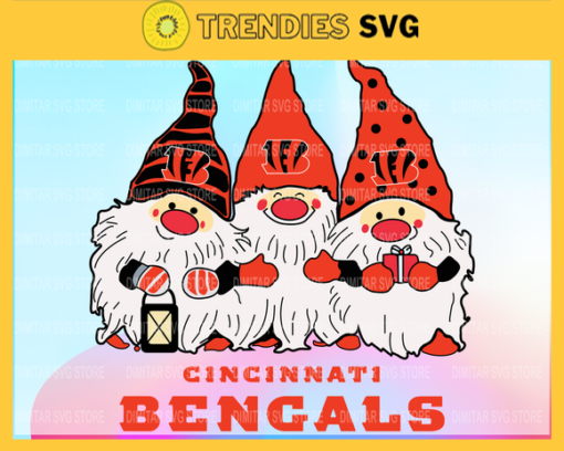 Cincinnati Bengals And Triples Gnomes Sport Svg Gnomes Svg Football NFL Team Design 1938