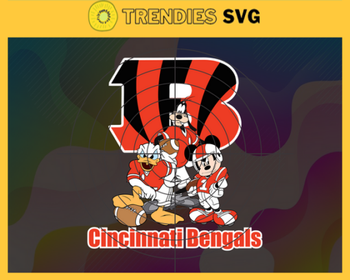 Cincinnati Bengals Cartoon Movie Svg Donald Duck Svg Mickey Svg Pluto Svg Bengals Svg Bengals Team Svg Design 1951