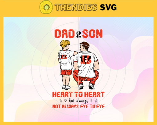 Cincinnati Bengals Dad and Son Svg Fathers Day Gift Footbal ball Fan svg Dad Nfl svg Fathers Day svg Bengals DAD svg Design 1957