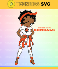 Cincinnati Bengals Girl NFL Svg Pdf Dxf Eps Png Silhouette Svg Download Instant Design 1977