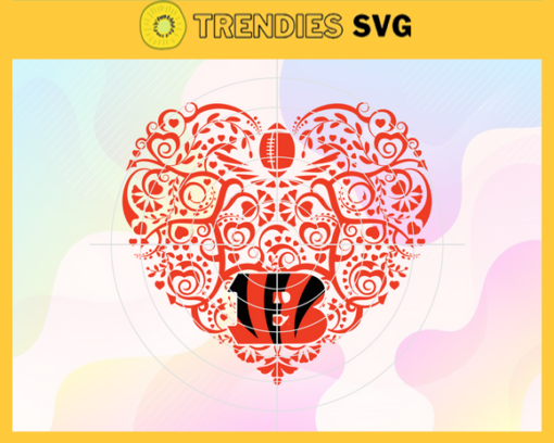 Cincinnati Bengals Heart NFL Svg Cincinnati Bengals Cincinnati svg Cincinnati Heart svg Bengals svg Bengals Heart svg Design 1983