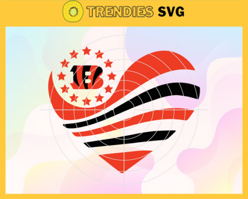 Cincinnati Bengals Heart NFL Svg Cincinnati Bengals Cincinnati svg Cincinnati Heart svg Bengals svg Bengals Heart svg Design 1985