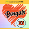 Cincinnati Bengals Heart NFL Svg Sport NFL Svg Heart T Shirt Heart Cut Files Silhouette Svg Download Instant Design 1987