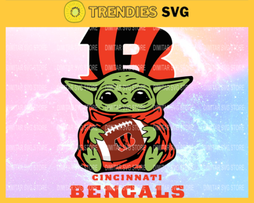 Cincinnati Bengals YoDa NFL Svg Pdf Dxf Eps Png Silhouette Svg Download Instant Design 2054