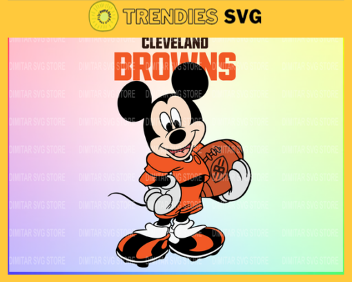 Cleveland Browns Disney Inspired printable graphic art Mickey Mouse SVG PNG EPS DXF PDF Football Design 2086