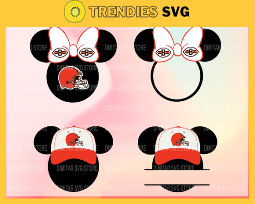 Cleveland Browns Disney Inspired printable graphic art Mickey Mouse SVG PNG EPS DXF PDF Football Design 2088