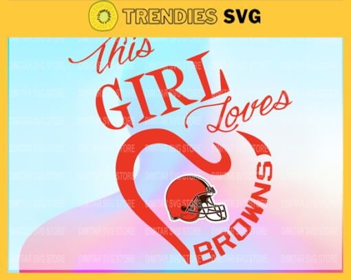Cleveland Browns Girl NFL Svg Pdf Dxf Eps Png Silhouette Svg Download Instant Design 2129