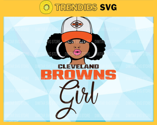 Cleveland Browns Girl NFL Svg Pdf Dxf Eps Png Silhouette Svg Download Instant Design 2130