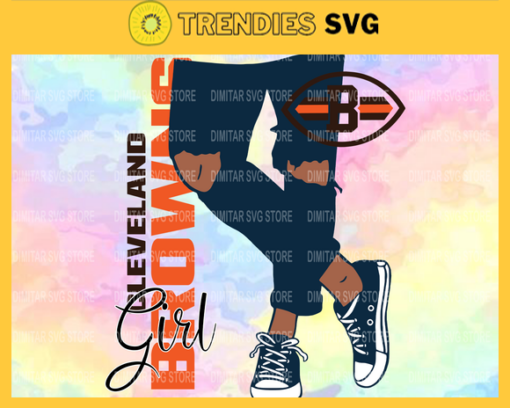 Cleveland Browns Girl with Jean Svg Pdf Dxf Eps Png Silhouette Svg Download Instant Design 2132 Design 2132
