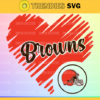 Cleveland Browns Heart NFL Svg Sport NFL Svg Heart T Shirt Heart Cut Files Silhouette Svg Download Instant Design 2138