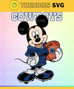 Dallas Cowboys Disney Inspired printable graphic art Mickey Mouse SVG PNG EPS DXF PDF Football Design 2353