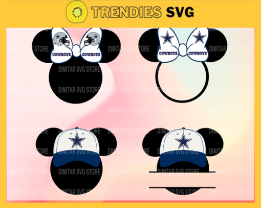 Dallas Cowboys Disney Inspired printable graphic art Mickey Mouse SVG PNG EPS DXF PDF Football Design 2355