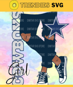 Dallas Cowboys Girl with Jean Svg Pdf Dxf Eps Png Silhouette Svg Download Instant Design 2400 Design 2400