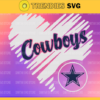 Dallas Cowboys Heart NFL Svg Sport NFL Svg Heart T Shirt Heart Cut Files Silhouette Svg Download Instant Design 2406