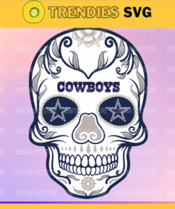 Dallas Cowboys Skull NFL Svg Pdf Dxf Eps Png Silhouette Svg Download Instant Design 2436