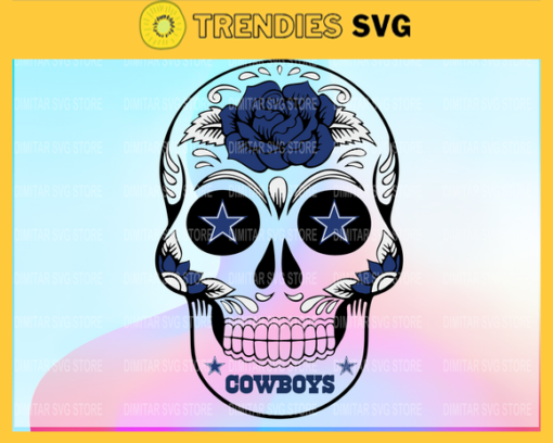 Dallas Cowboys Skull SVG PNG EPS DXF PDF Football Design 2438