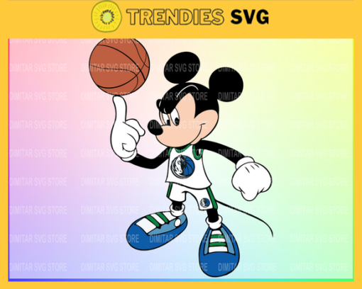 Dallas Mavericks Mickey NBA Sport Team Logo Basketball SVG cut file for cricut files Clip Art Digital Files vector Svg Eps Png Dxf Pdf Design 2478 Design 2478
