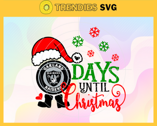 Days Until Christmas Oakland Raiders Svg Raiders Svg Raiders Santa Svg Raiders Logo Svg Raiders Christmas Svg Football Svg Design 2526