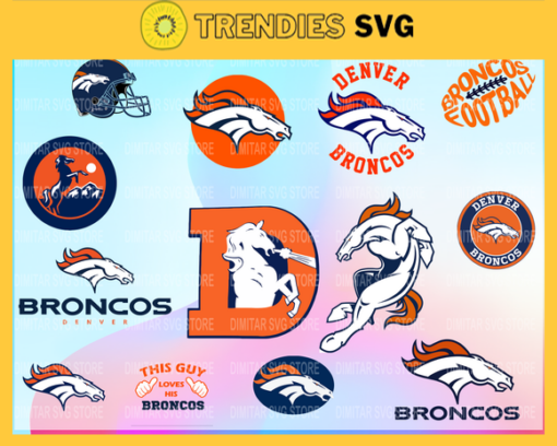 Denver Broncos Bundle Logo SVG PNG EPS DXF PDF Football Design 2600