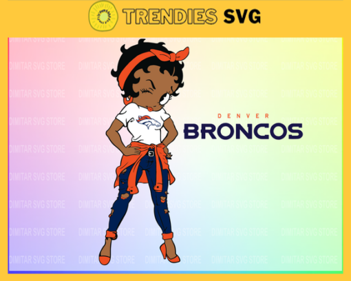 Denver Broncos Girl NFL Svg Pdf Dxf Eps Png Silhouette Svg Download Instant Design 2626