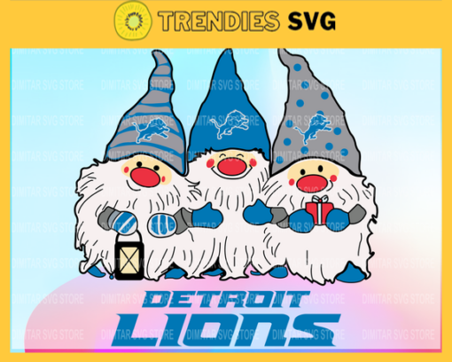 Detroit Lions And Triples Gnomes Sport Svg Gnomes Svg Football NFL Team Design 2716