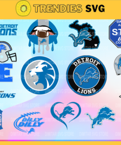 Detroit Lions Bundle Logo SVG PNG EPS DXF PDF Football Design 2727