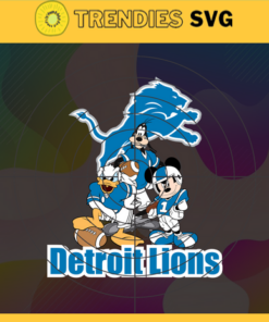 Detroit Lions Cartoon Movie Svg Donald Duck Svg Mickey Svg Pluto Svg Lions Svg Lions Team Svg Design 2728