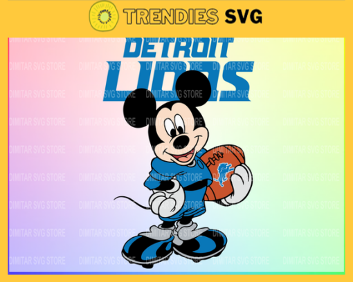 Detroit Lions Disney Inspired printable graphic art Mickey Mouse SVG PNG EPS DXF PDF Football Design 2712