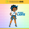 Detroit Lions Girl NFL Svg Pdf Dxf Eps Png Silhouette Svg Download Instant Design 2754