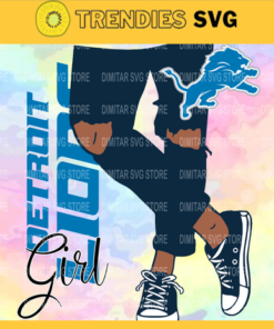 Detroit Lions Girl with Jean Svg Pdf Dxf Eps Png Silhouette Svg Download Instant Design 2758