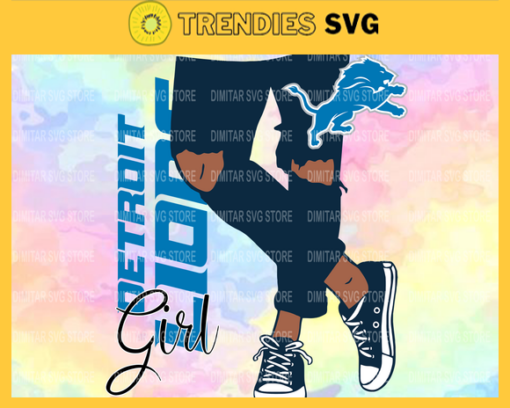 Detroit Lions Girl with Jean Svg Pdf Dxf Eps Png Silhouette Svg Download Instant Design 2758