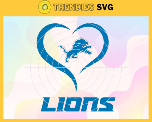 Detroit Lions Heart NFL Svg Detroit Lions Detroit svg Detroit Heart svg Lions svg Design 2763