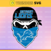 Detroit Lions Skull NFL Svg Pdf Dxf Eps Png Silhouette Svg Download Instant Design 2795