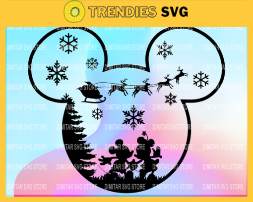 Disney Christmas SVG Christmas Svg Mickey Christmas svg Christmas Mickey svg Mickey Santa svg dxf Design 2866