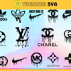 Dripping designer logo svg Gucci svg louis vuitton svg Chanel SVG Brand logo svg Adidas svg Design 3103