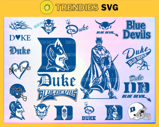 Duke Bluedevil bundle Logo Svg Eps Dxf Png Instant Download Digital Print Design 3104