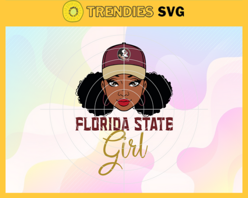 Florida State Black Girl Svg Florida State Svg State Svg State Logo svg State Girl Svg NCAA Girl Svg Design 3189