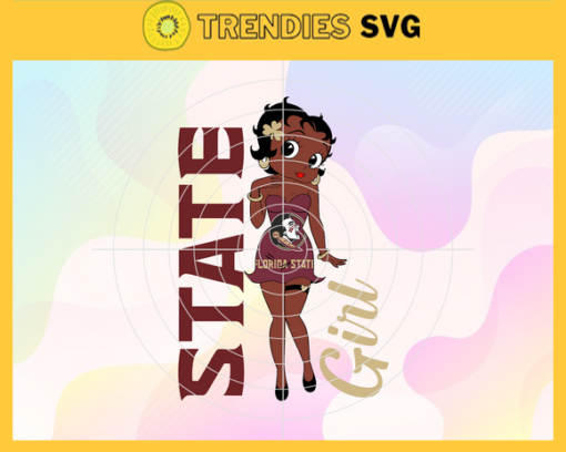 Florida State Black Girl Svg Florida State Svg State Svg State Logo svg State Girl Svg NCAA Girl Svg Design 3190