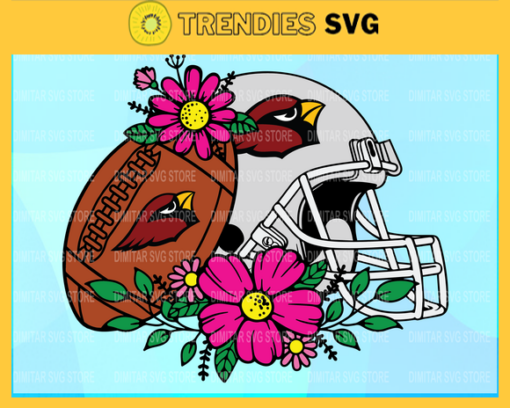 Flower football Arizona Cardinals SVG PNG EPS DXF PDF Football Design 3205
