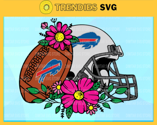 Flower football Buffalo SVG PNG EPS DXF PDF Football Design 3208