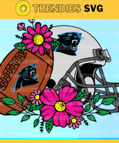 Flower football Carolina Panthers SVG PNG EPS DXF PDF Football Design 3209