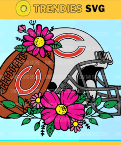 Flower football Chicago Bears SVG PNG EPS DXF PDF Football Design 3210