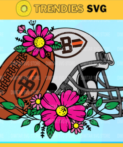 Flower football Cleveland Browns SVG PNG EPS DXF PDF Football Design 3212