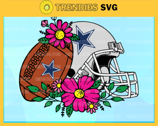 Flower football Dallas Cowboys SVG PNG EPS DXF PDF Football Design 3213