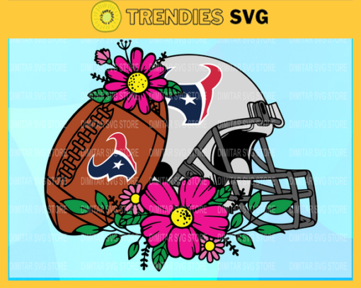 Flower football Houston Texans SVG PNG EPS DXF PDF Football Design 3217