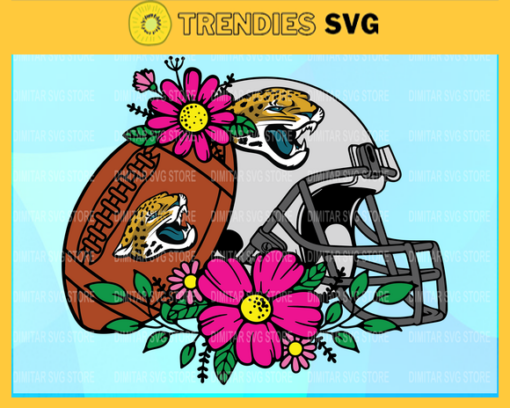 Flower football Jacksonville Jaguars SVG PNG EPS DXF PDF Football Design 3219