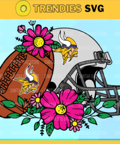 Flower football Minnesota Vikings SVG PNG EPS DXF PDF Football Design 3224