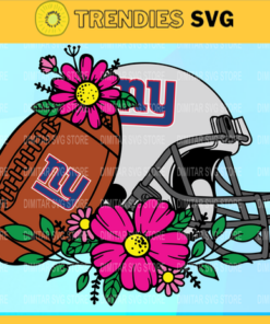 Flower football New York Giants SVG PNG EPS DXF PDF Football Design -3227
