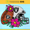 Flower football Oakland Raiders SVG PNG EPS DXF PDF Football Design 3229